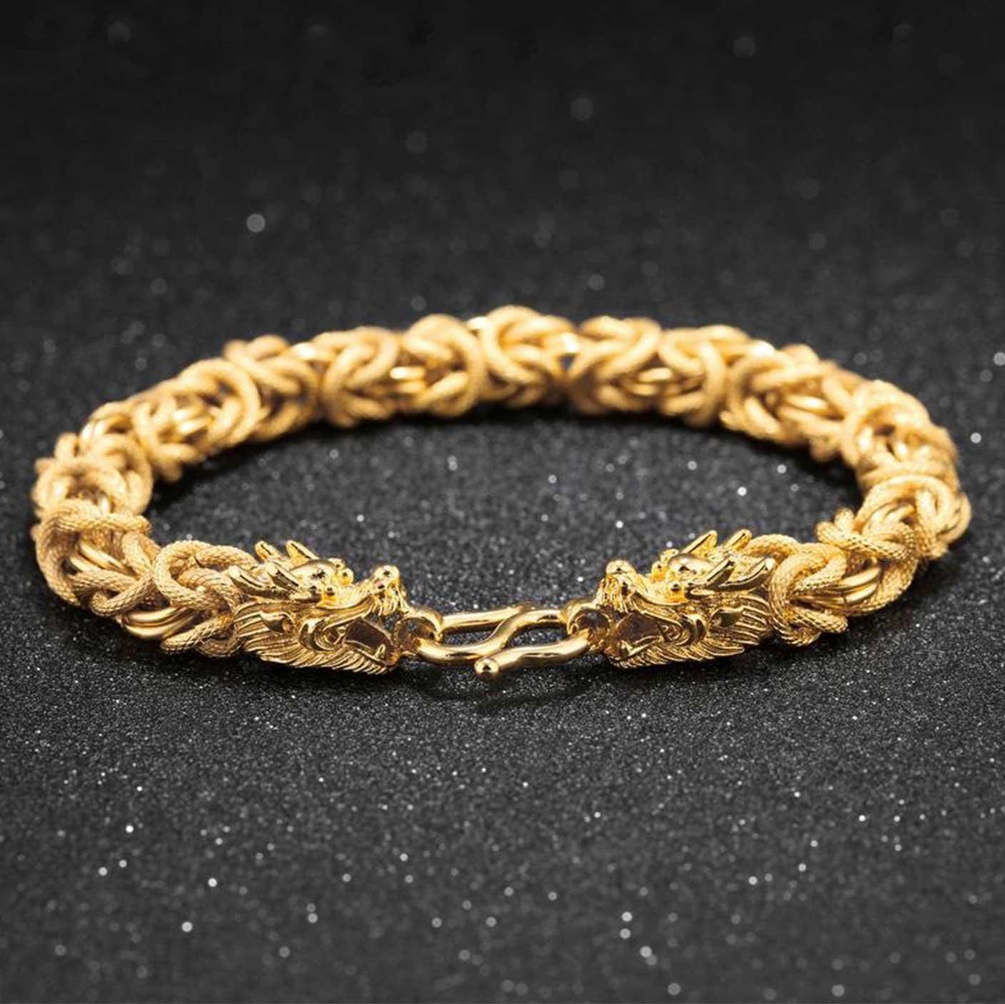 1_a66ed3ad-7436-4c6e-a8f4-e1fc65afc63c.jpg Double-Headed Golden Dragon Luck Bracelet - 图片 1