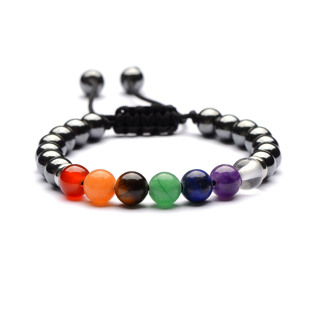 7ChakraHematiteBracelet1.jpg 7 Chakra Hematite Bracelet - Promote Wellness - 图片 1