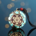 Archangel Metatron Orgonite Pendant - Turquoise Necklace