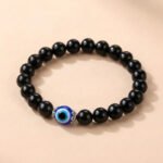 Black Obsidian Evil Eye Bracelet - Dual Protection
