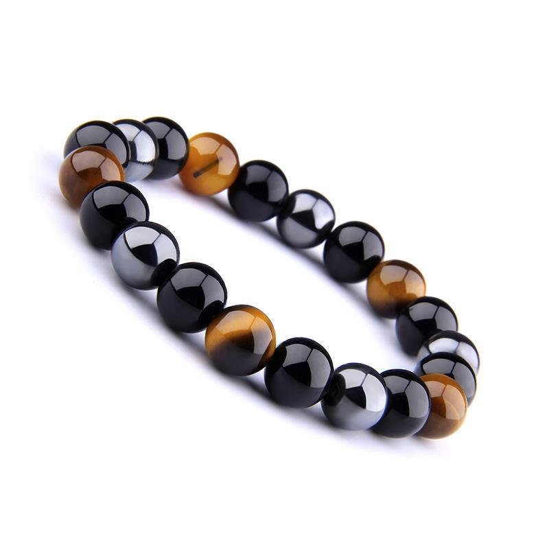 Triple Protection Bracelet - Tiger’s Eye, Obsidian, Hematite - 图片 9