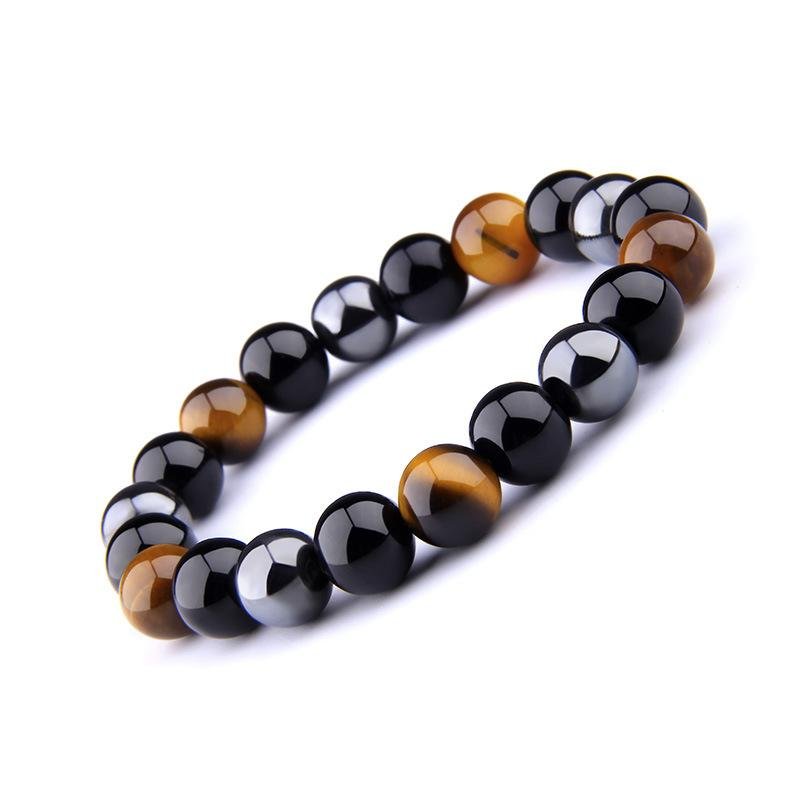 Triple Protection Bracelet - Tiger’s Eye, Obsidian, Hematite - 图片 11