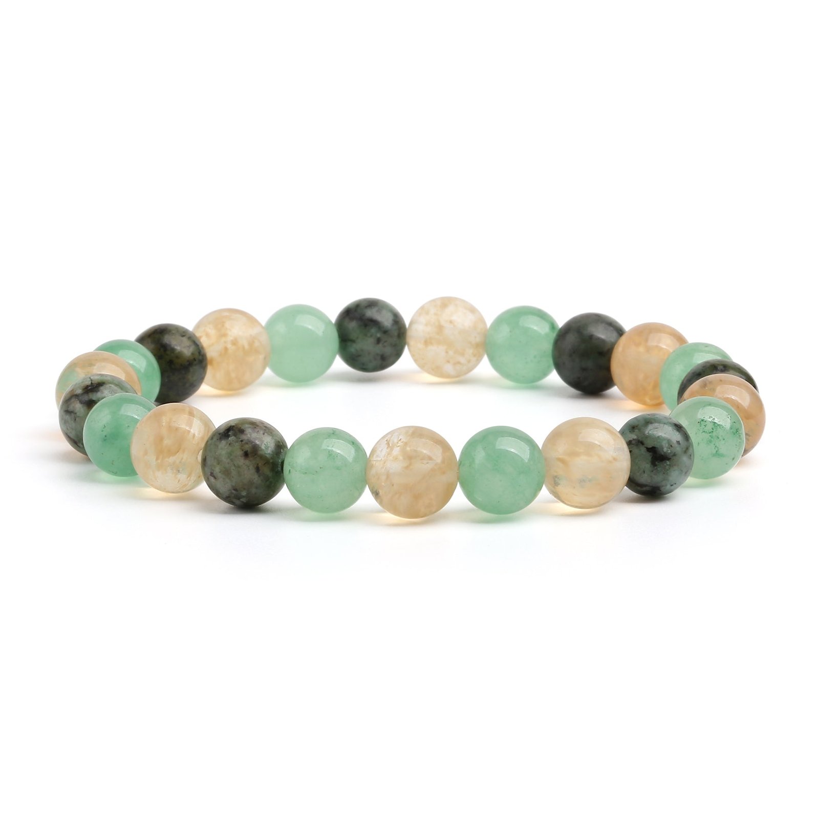 IMG_3333.jpg Triple Prosperity Bracelet - Citrine, Green Aventurine, Turquoise - 图片 1