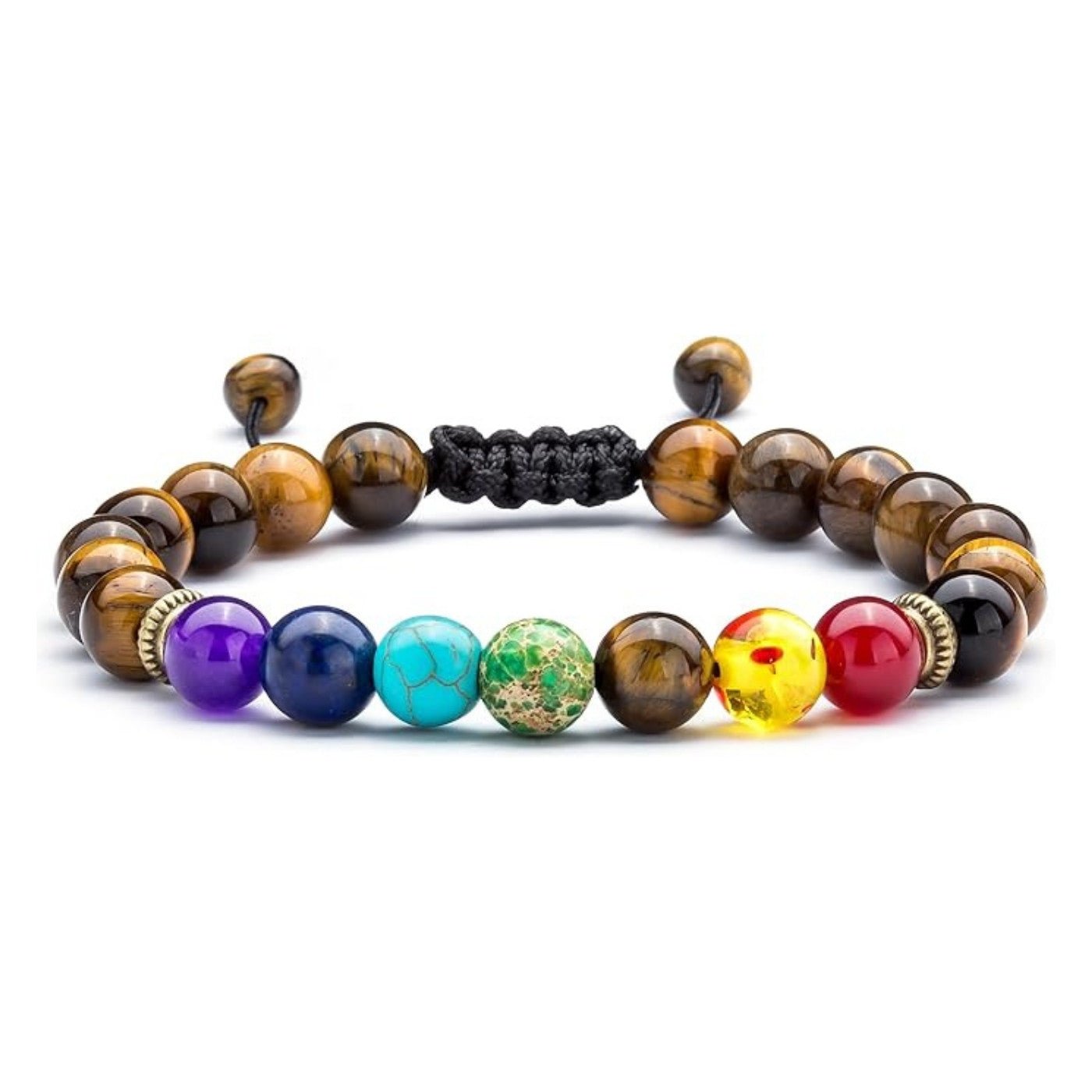 TigerEyeChakraBracelet1.jpg Tiger Eye Chakra Bracelet - Protection & Balance - 图片 1