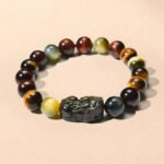 Exclusive:  Tri-Color Tiger’s Eye Pixiu Wealth Bracelet