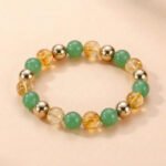 Exclusive:  Triple Luck Bracelet - Green Aventurine, Hematite, Yellow Topaz