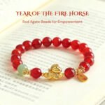 Year of the Fire Horse Bracelet - Red Agate Bracelet