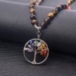 Blessed Natural Amethyst Tree of Life Necklace • Auspicious Energy Activation