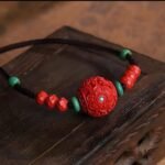 Six Syllable Mantra Cinnabar Necklace・Consecrated Wisdom Enhancemen