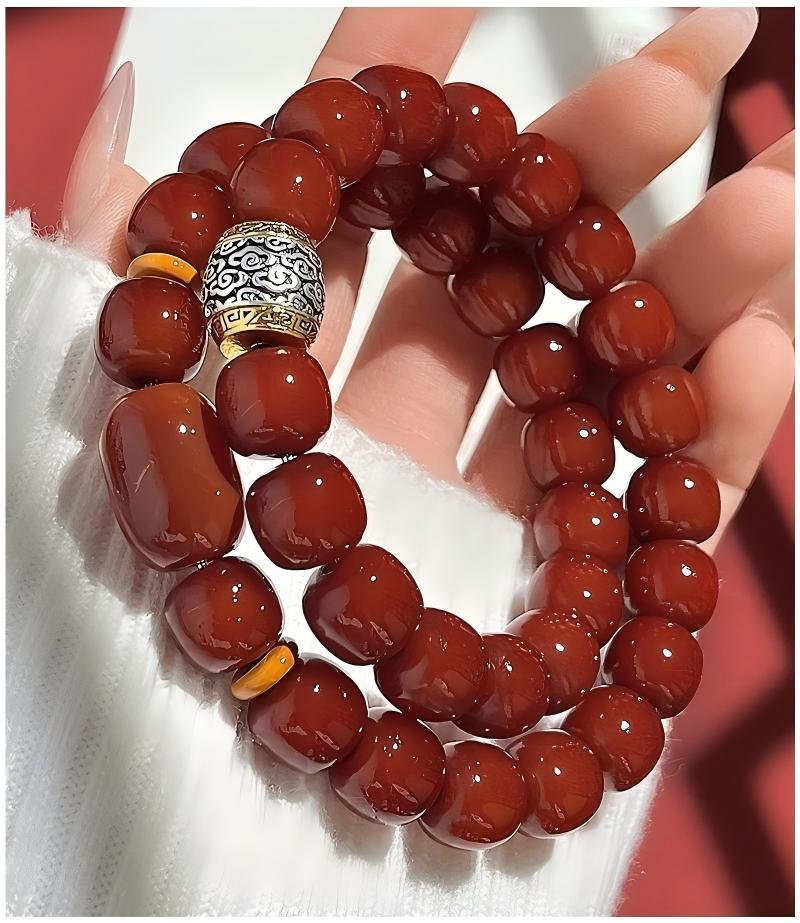 未标题-191.jpg Red Bodhi Mala Bracelet・Consecrated Emotional Healing - 图片 1